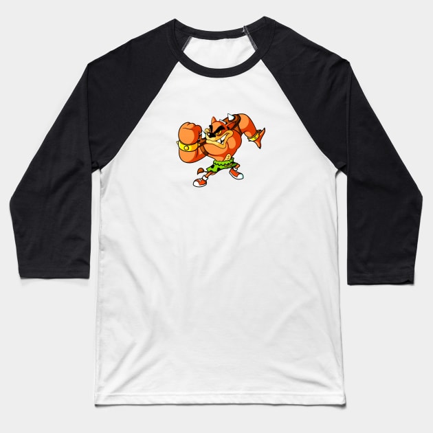 Tiny Tiger Techno Tussle Baseball T-Shirt by RianSanto